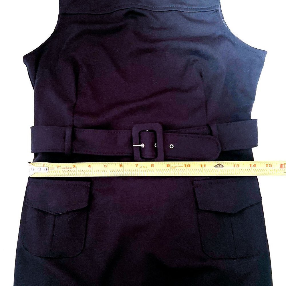 Belted Little black dress with pockets - Picture 5 of 8